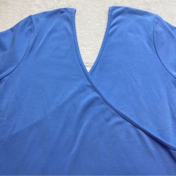 Soft Surroundings Light Blue Surplice Wrap Top Size Medium - Picture 5 of 8